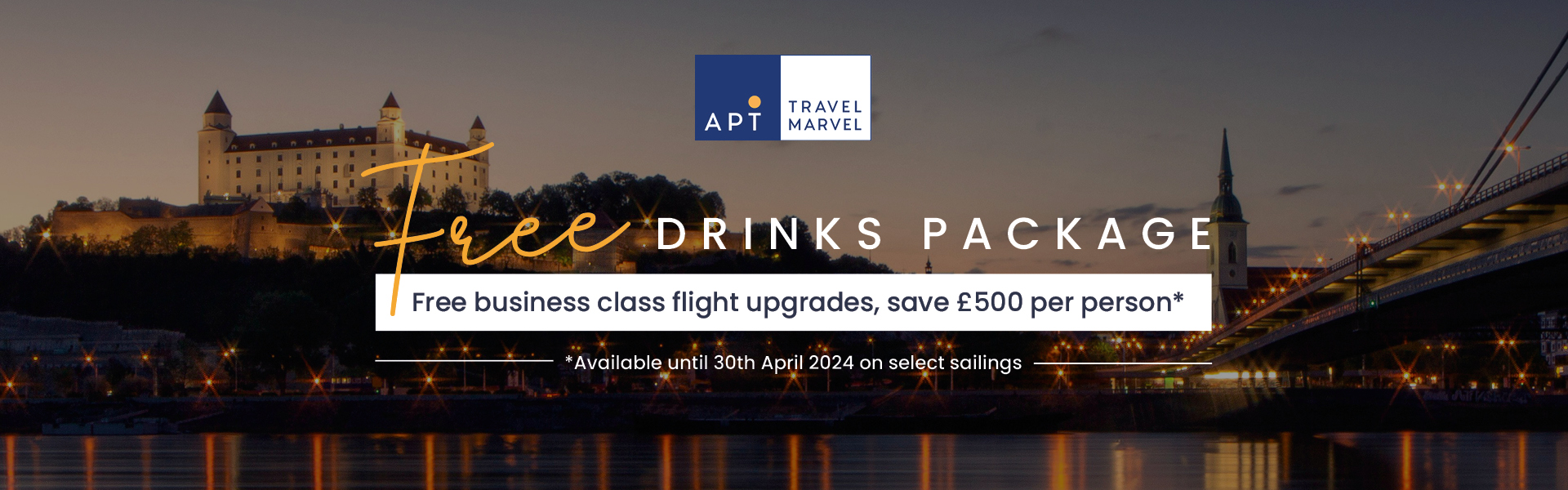 APT Travelmarvel - Free Drinks Package - Free Business Class Upgrade - Save £500pp