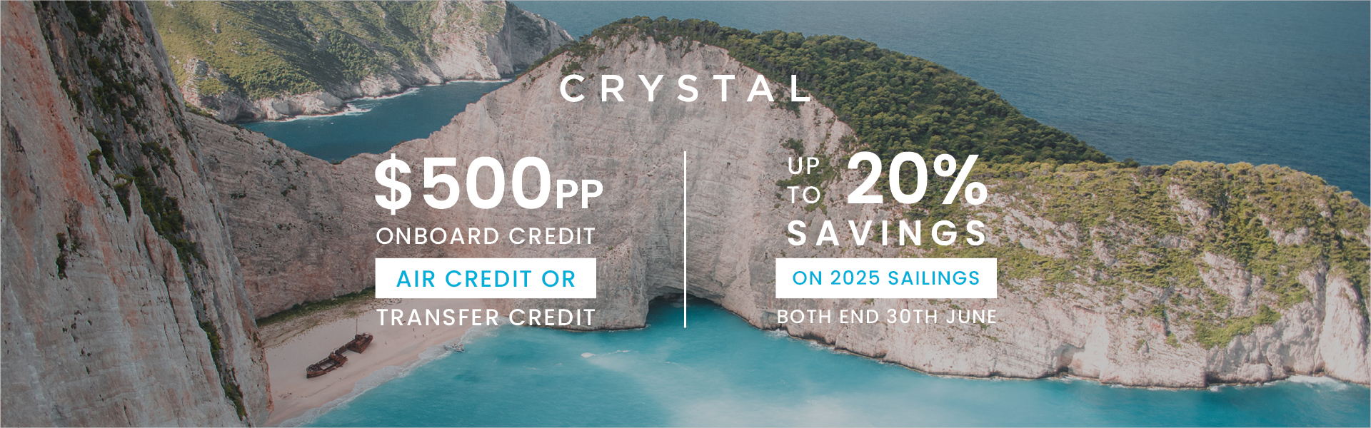 Crystal - Huge Savings and Free Onboard Credit