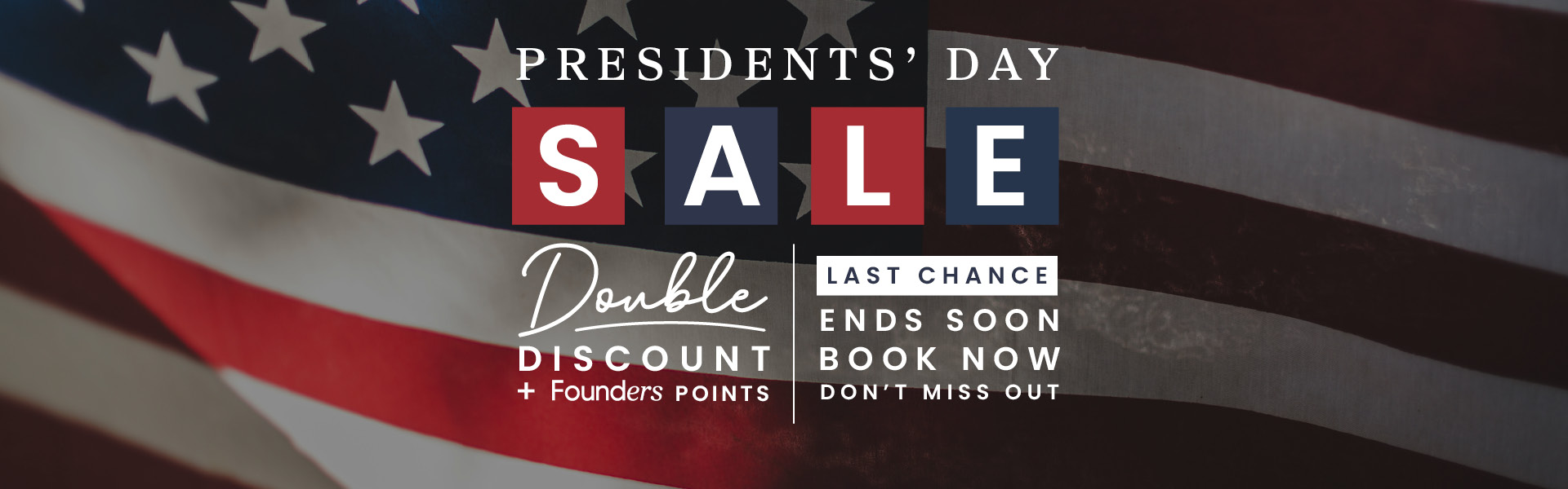 Double Discount and Founders Points - Book by February 29